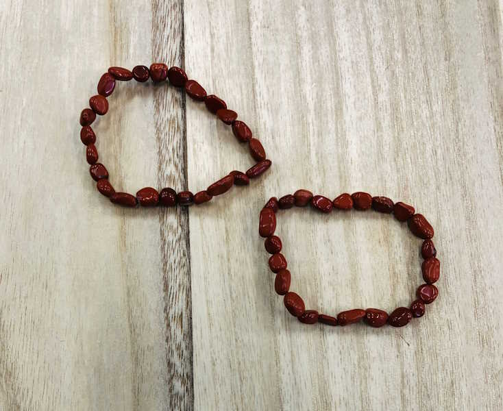 Pulsera Jaspe Rojo forma